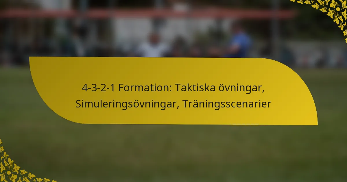 4-3-2-1 Formation: Taktiska övningar, Simuleringsövningar, Träningsscenarier